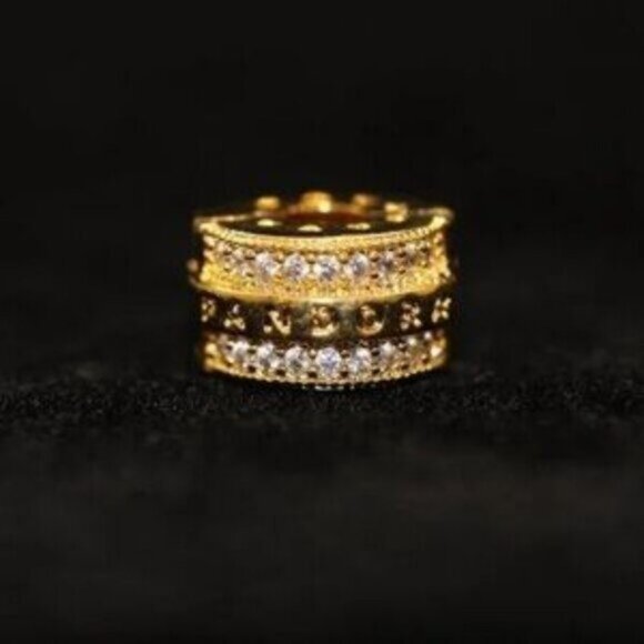 Pandora Gold Charm with Crystals - Picture 5 of 5